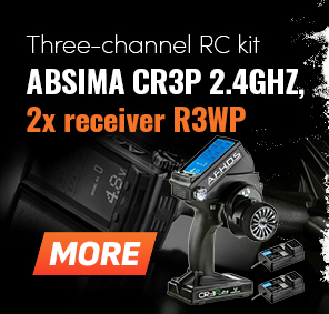 Three-channel RC kit Absima CR3P 2.4GHz, 2x receiver R3WP